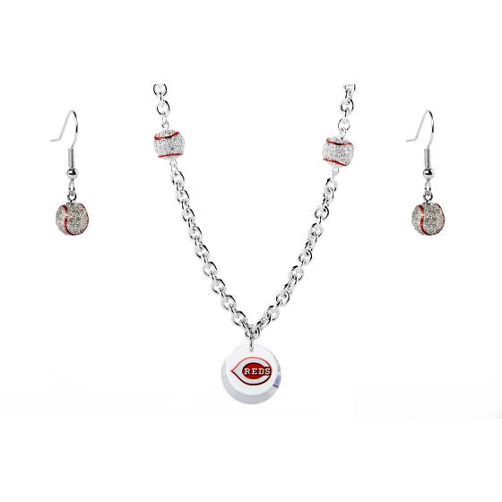 Baseball Set Reds Necklace Exclusive