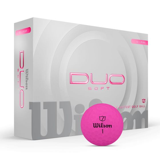 Wilson DUO Soft Pink Golf Balls - 1 Dozen