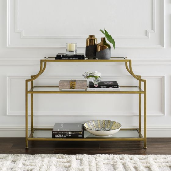 Aimee Glass Console Table