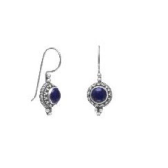 Blue lapis euro back earrings