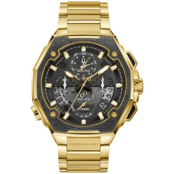 Men's Series X SE Chronograph Gold-Tone Stainless Steel Watch Black Dial