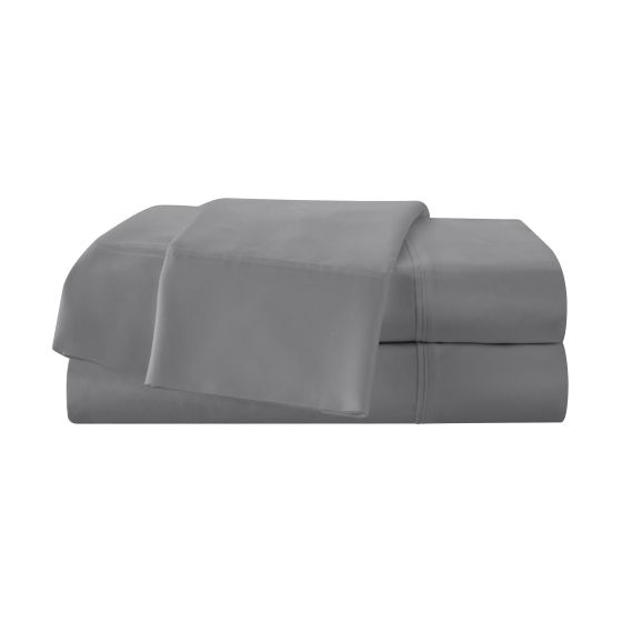T400 Solid Cotton Sateen Sheet Set Size Twin