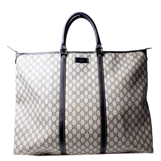 Gucci GG Supreme Coated Canvas Blue Extra Large Joy Tote Overnight Bag