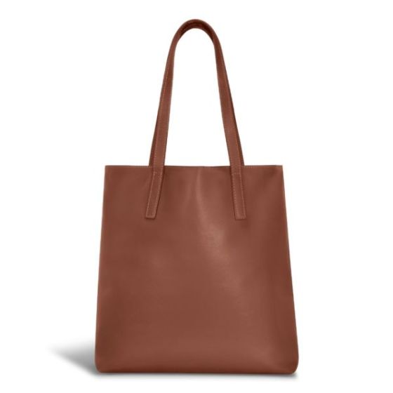 Onyx Leather Vertical Tote Size 16