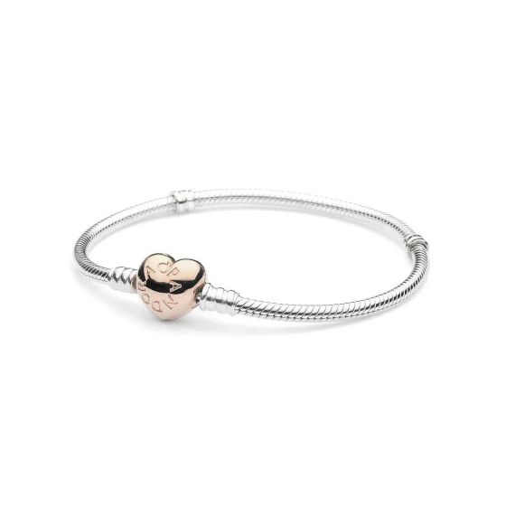 Pandora Moments Heart Clasp Bracelet Size 7.5