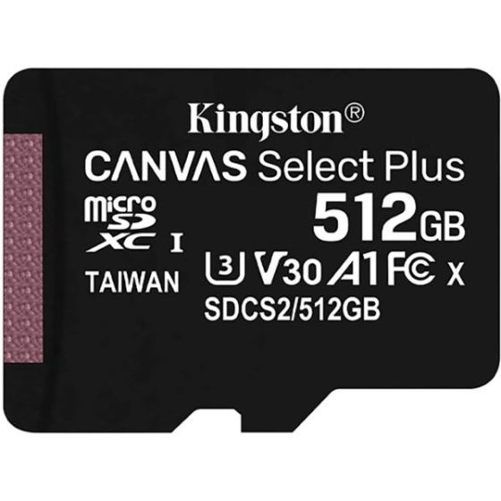 512GB Canvas Select Plus UHS-I microSDXC Memory Card with SD Adapter
