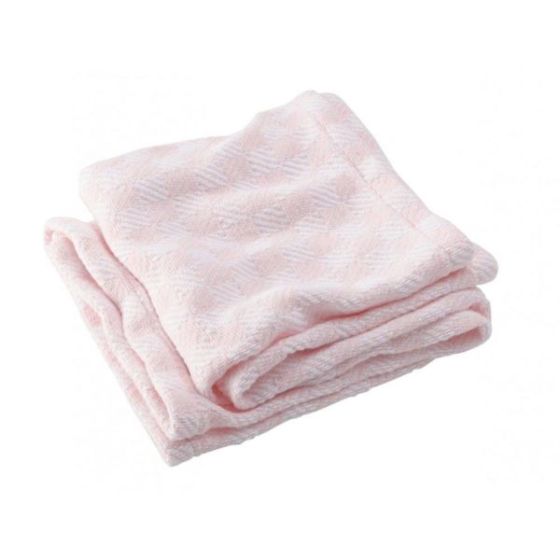 Faribault Mill Pogonia Cotton Baby Blanket - Pink
