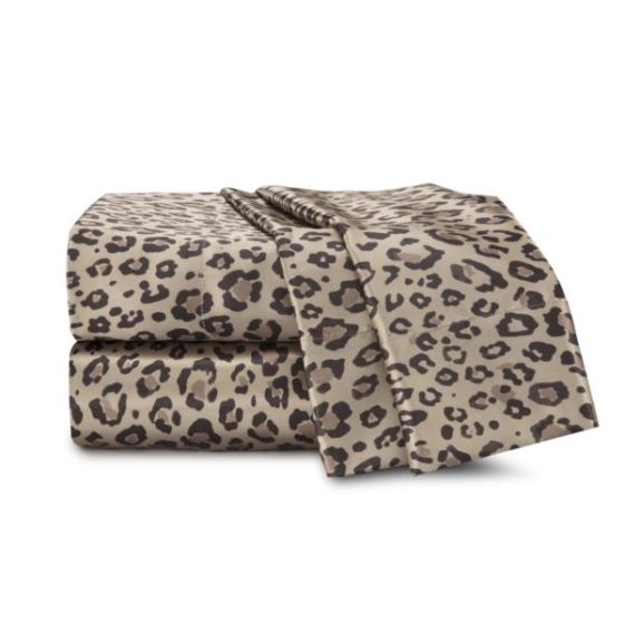 Elegance Satin Leopard Sheet Set Size Twin