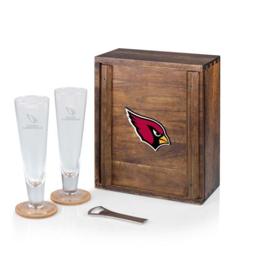 San Francisco 49ers - Pilsner Beer Glass Gift Set, (Acacia Wood)