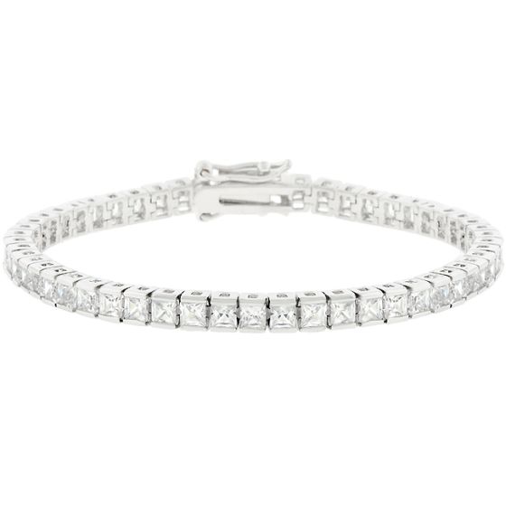 Princess Cut Cubic Zirconia Tennis Bracelet