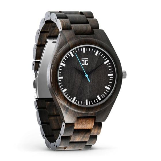 Blue Havana  Dark Sandalwood Wooden Watch
