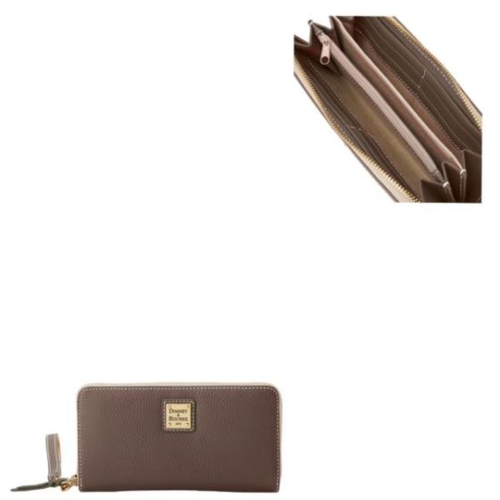 Lucca Leather Large Zip Around Wristlet