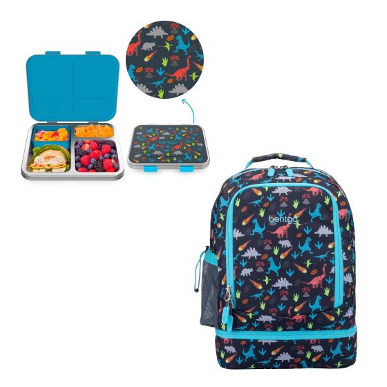Kid' Backpack & Lunch Box Kit Dino
