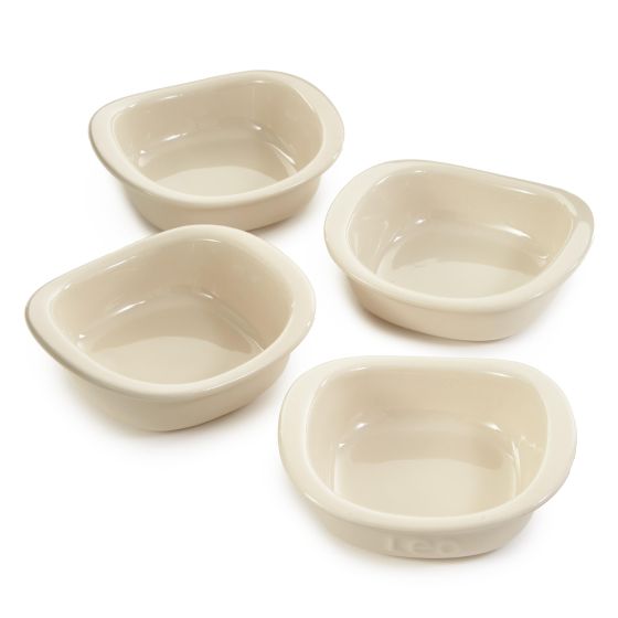 Leo Balance Stonware e 4pc Ramekin Crme Brul Set 4.25