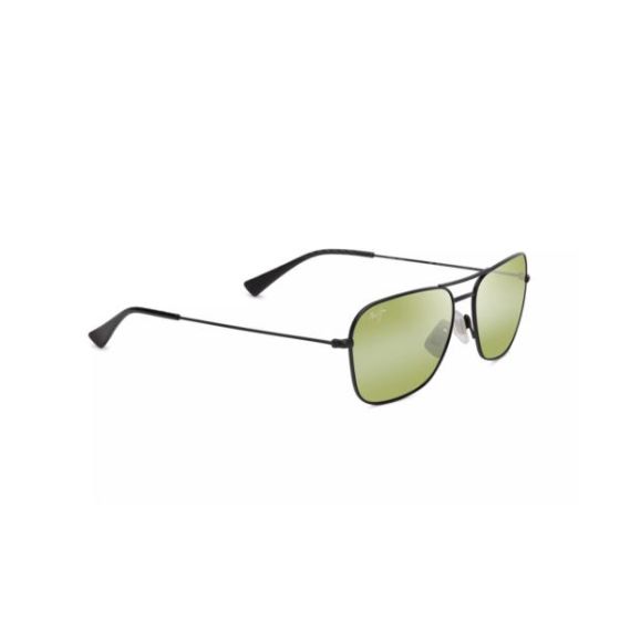 Na'auao Polarized Sunglasses Matte Black Frame Maui HT Lens