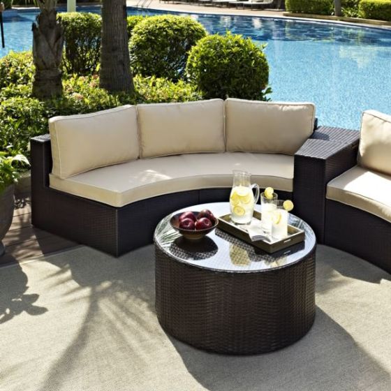 Catalina 2Pc Wicker Outdoor Sectional Patio Furniture Set