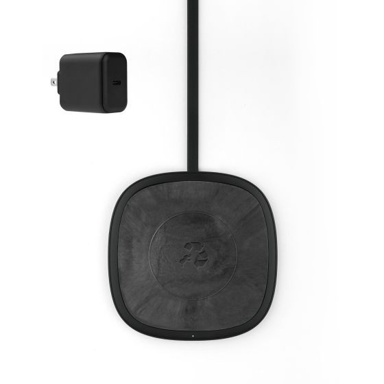 Nimble APOLLO Single Wireless Pad with wall charger  made with Recycled Materials - Black