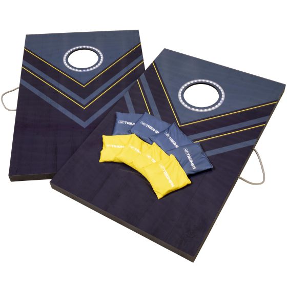 Triumph Sports - LED 2' x 3' Cornhole, Dark Blue & Yellow