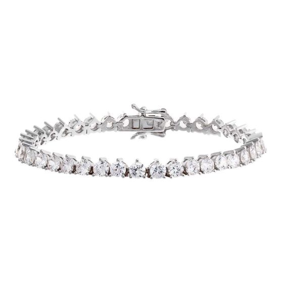 Thin Three Prong Tennis Bracelet Size 7