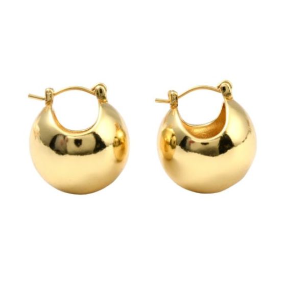 Chunky Bubble Hoop in Gold