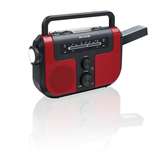 Weather Band Radio w/ Solar Panel USB & Dynamo Hand Crank