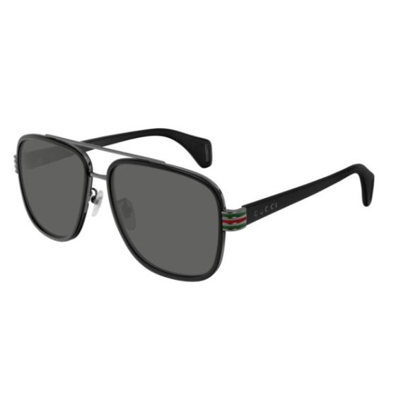 Men's Rectangular Sunglasses - Black/Grey