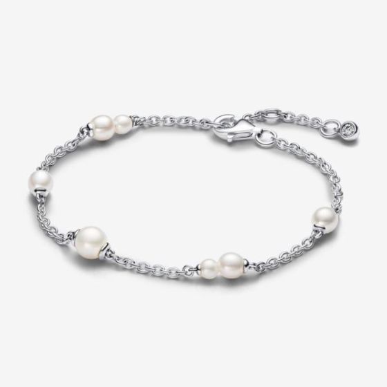 Freshwater Pearl Station Chain Bracelet Size 7.9''