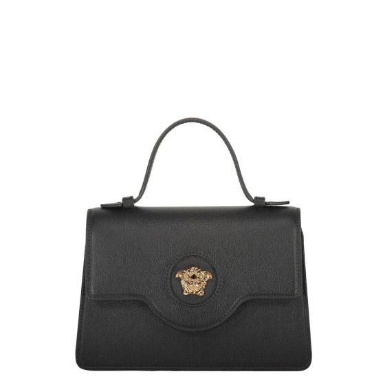 Calf Leather Mini Bag with Push-Lock Logo Flap