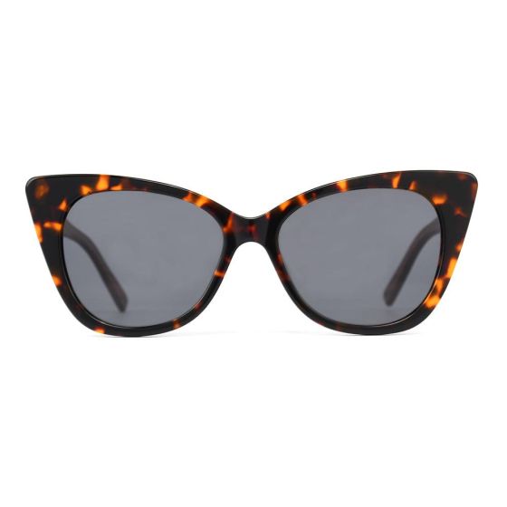 Aura - Cat Eye Wooden Sunglasses Tortoise Cherrywood & Grey Lens