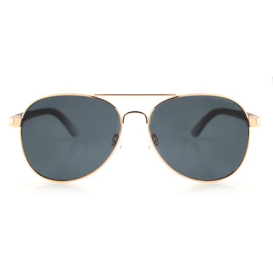 Night Ride - Aviators Wooden Sunglasses Grey