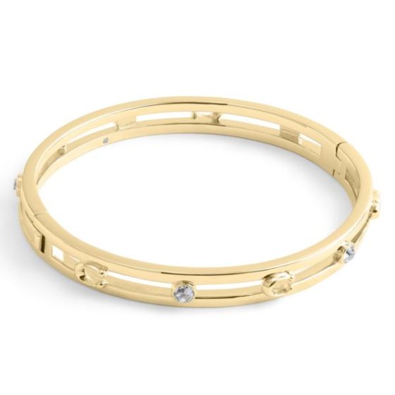 Signature C Open Bangle Bracelet - Gold
