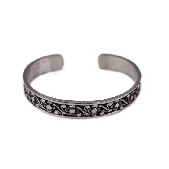 Antiqued Aluminum Floral Bracelet