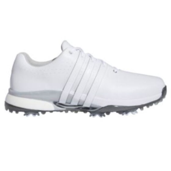 Adidas Tour360 Golf Shoes - White/Silver/10 Medium