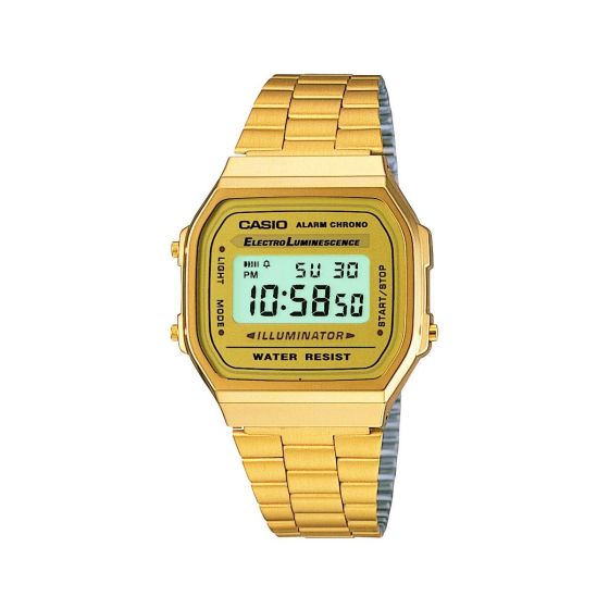 Unisex Vintage Digital Gold-Tone Bracelet Watch