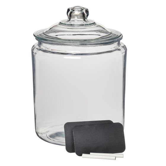 2 Gallon Heritage Hill Glass Jar w/ Lid/Chalk/Labels
