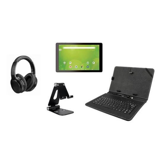 Zeki Bundle w/Tablet/Keyboard Case/Headphones & Device Stand