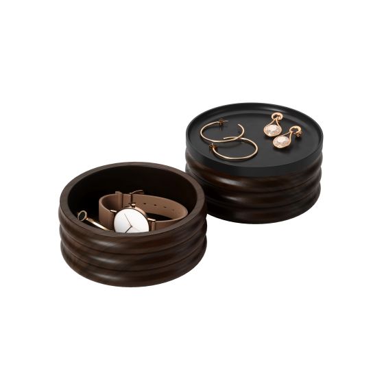 Tesora Wood Jwl Box Nat/Brass