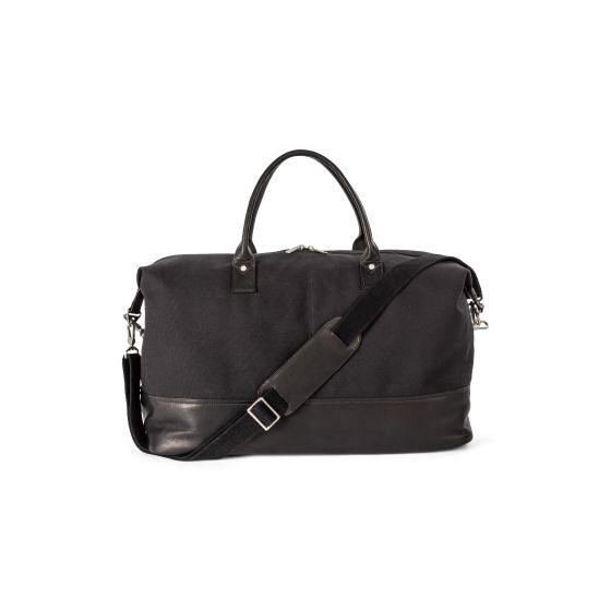 Canvas and Colombian Leather Duffle-Denim Brown