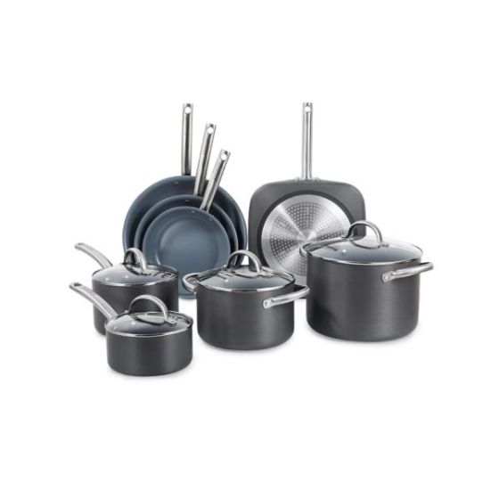 BLACK+DECKER 12 pc Cookware Set - Gray