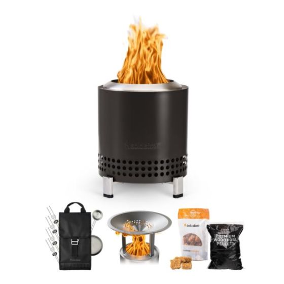 Mesa XL Tabletop Fire Pit Roasty N Toasty Bundle Ash