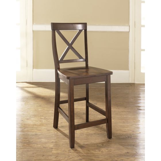 X-Back Bar Stool (Mahogany) w/ 24