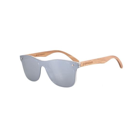 Brite - Frameless Walnut Wooden Sunglasses Red Orange