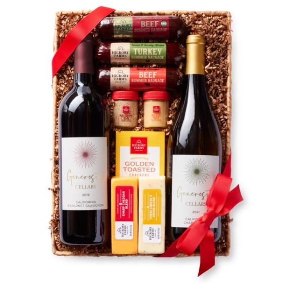 Hearty Bites & Wine Gift Basket