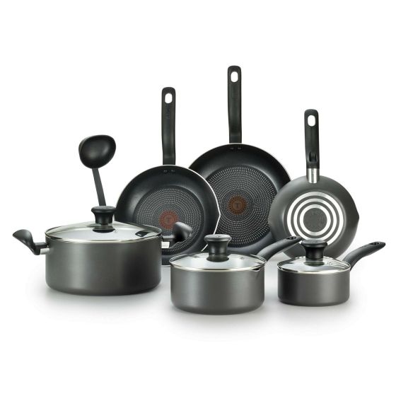 Initiatives Non-Stick 10-Piece Cookware Set - Black