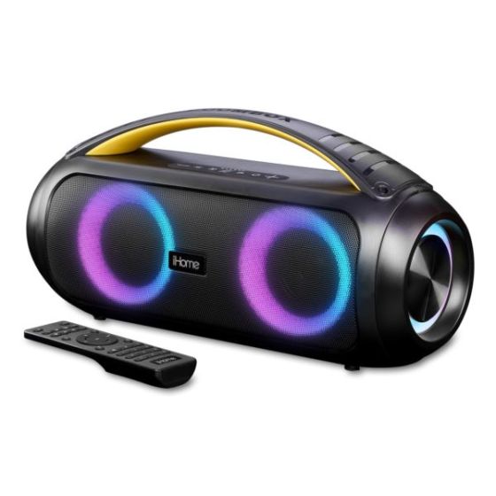 Color Changing Splashproof Bluetooth Boombox Black