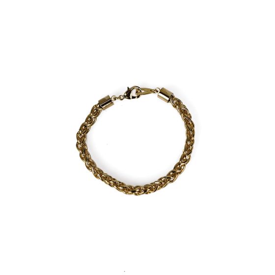18K Gold Plated Wheat Style Bracelet