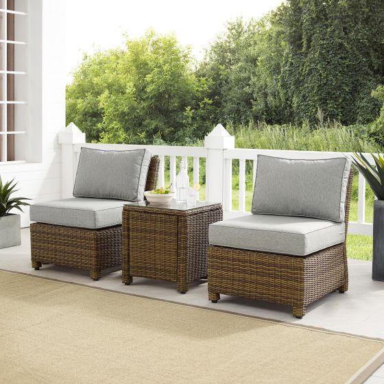 Bradenton 3Pc Outdoor Wicker Chair Set