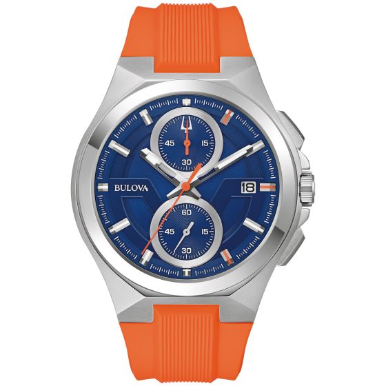 Men's Marc Anthony Silicone Strap watch, Blue dial