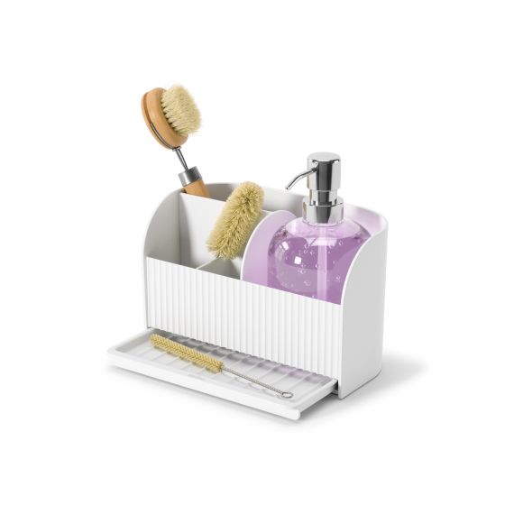 Sling Sink Caddy W/Pump White