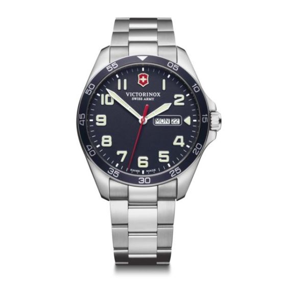 Fieldforce, 42mm, Blue Dial, Silver Stainless Steel Bracelet